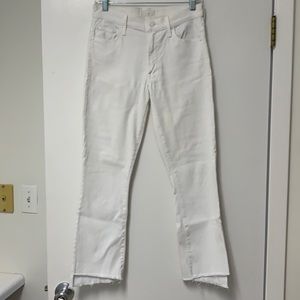 MOTHER Insider Crop Step Fray In Glass Slipper